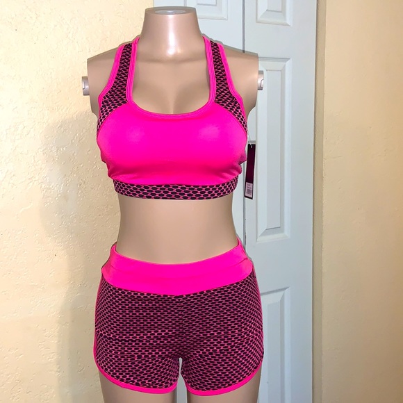 Two piece Outfit Yoga Short Set Workout Gym